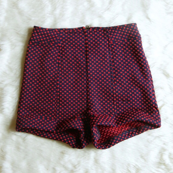 Anthropologie 🌵 Polka Dot High Waist Pinup Shorts - Picture 3 of 8